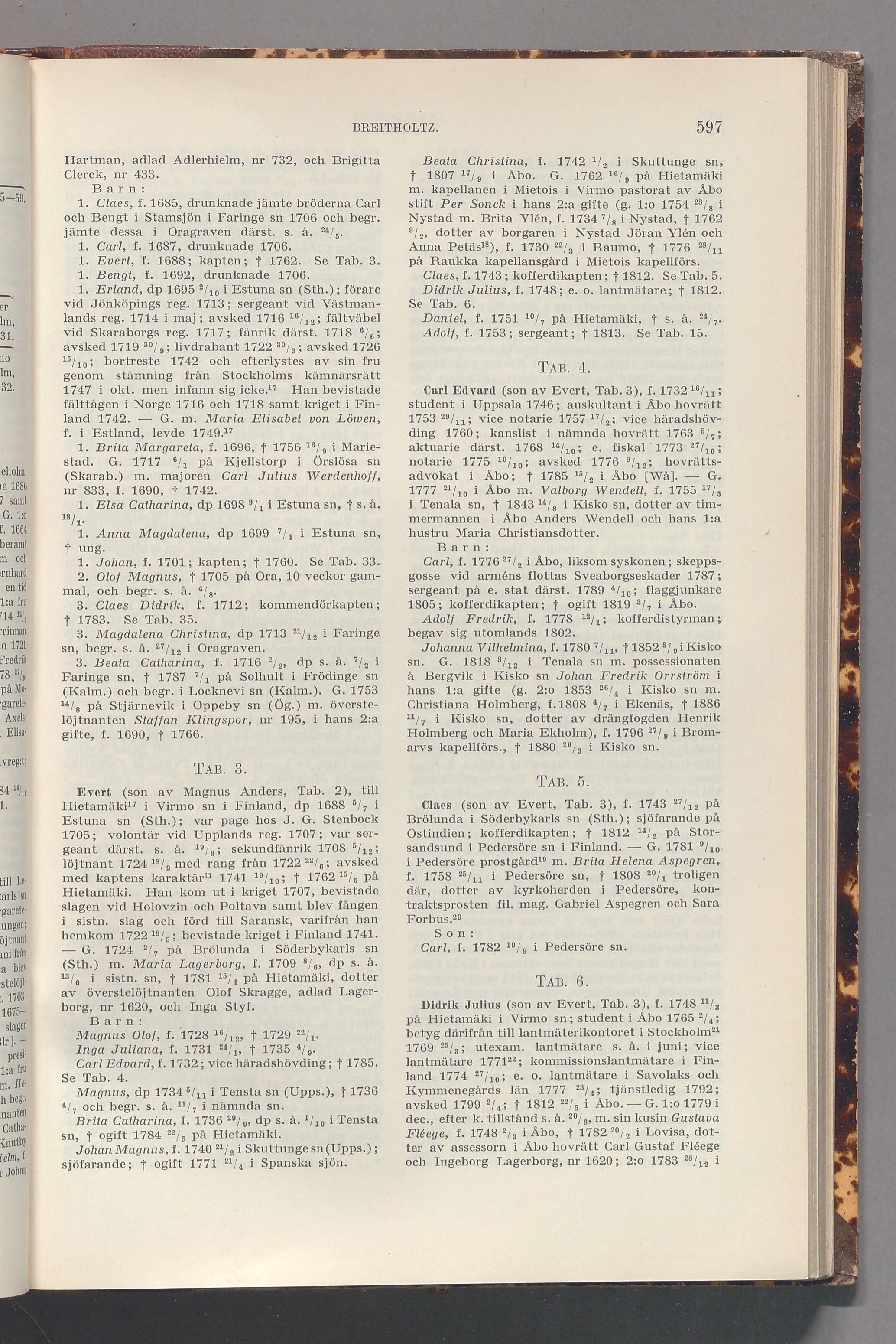 Breitholtz: originalets tryckta släkttavla, band 1, sida 597