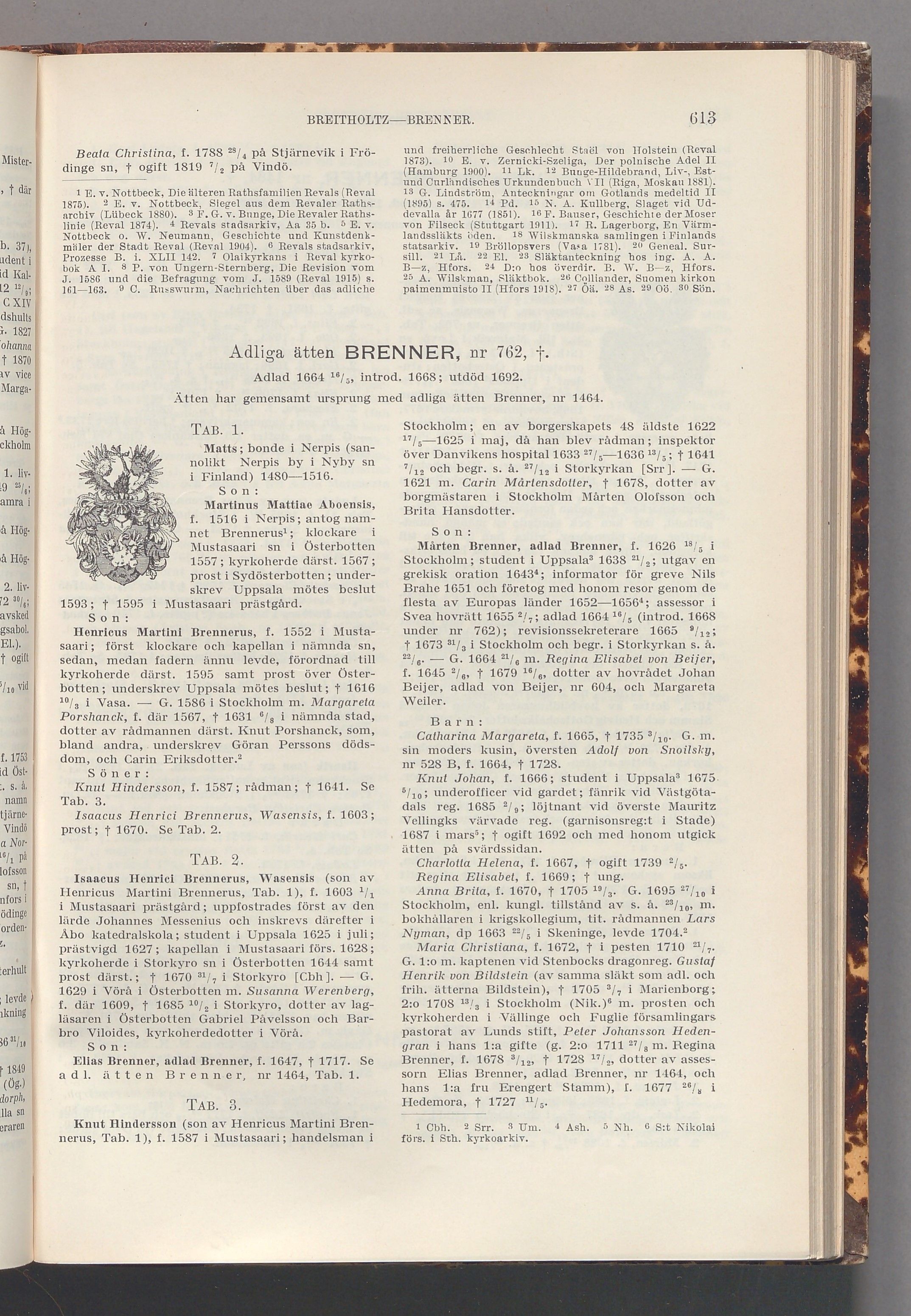 Breitholtz: originalets tryckta släkttavla, band 1, sida 613