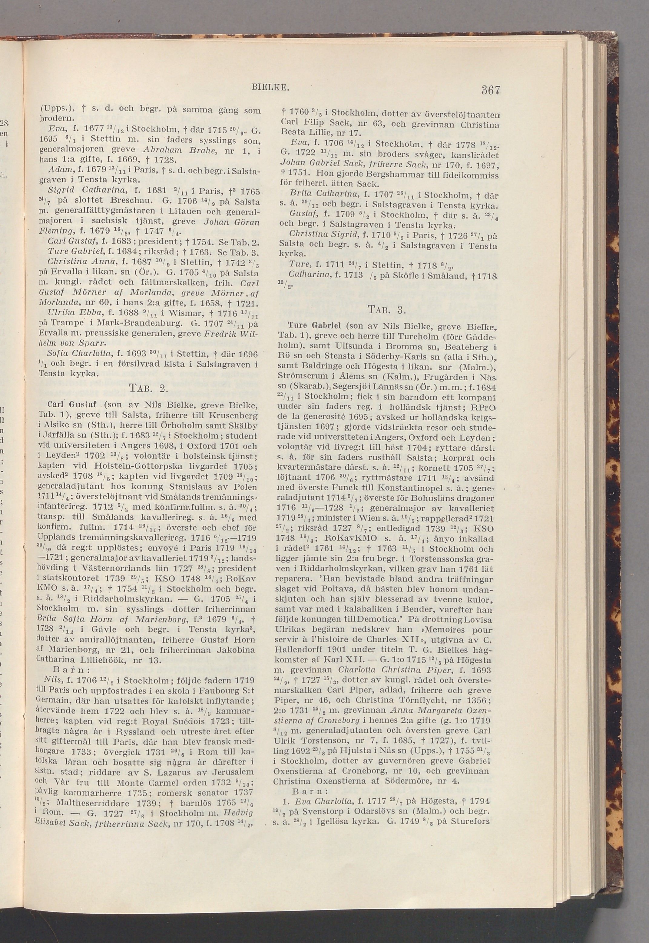 Bielke: originalets tryckta släkttavla, band 1, sida 367