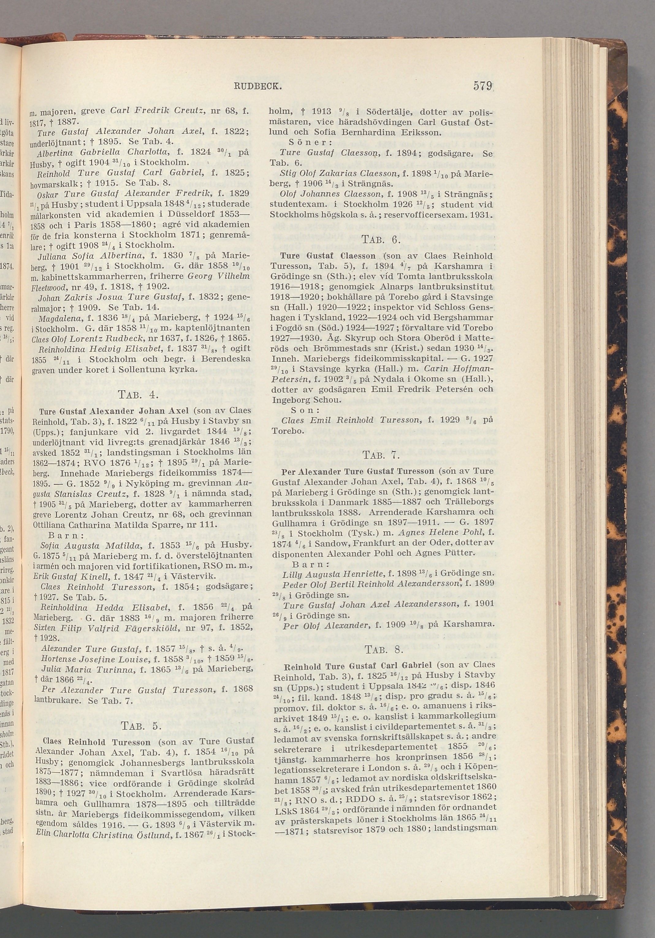 Rudbeck: originalets tryckta släkttavla, band 6, sida 579