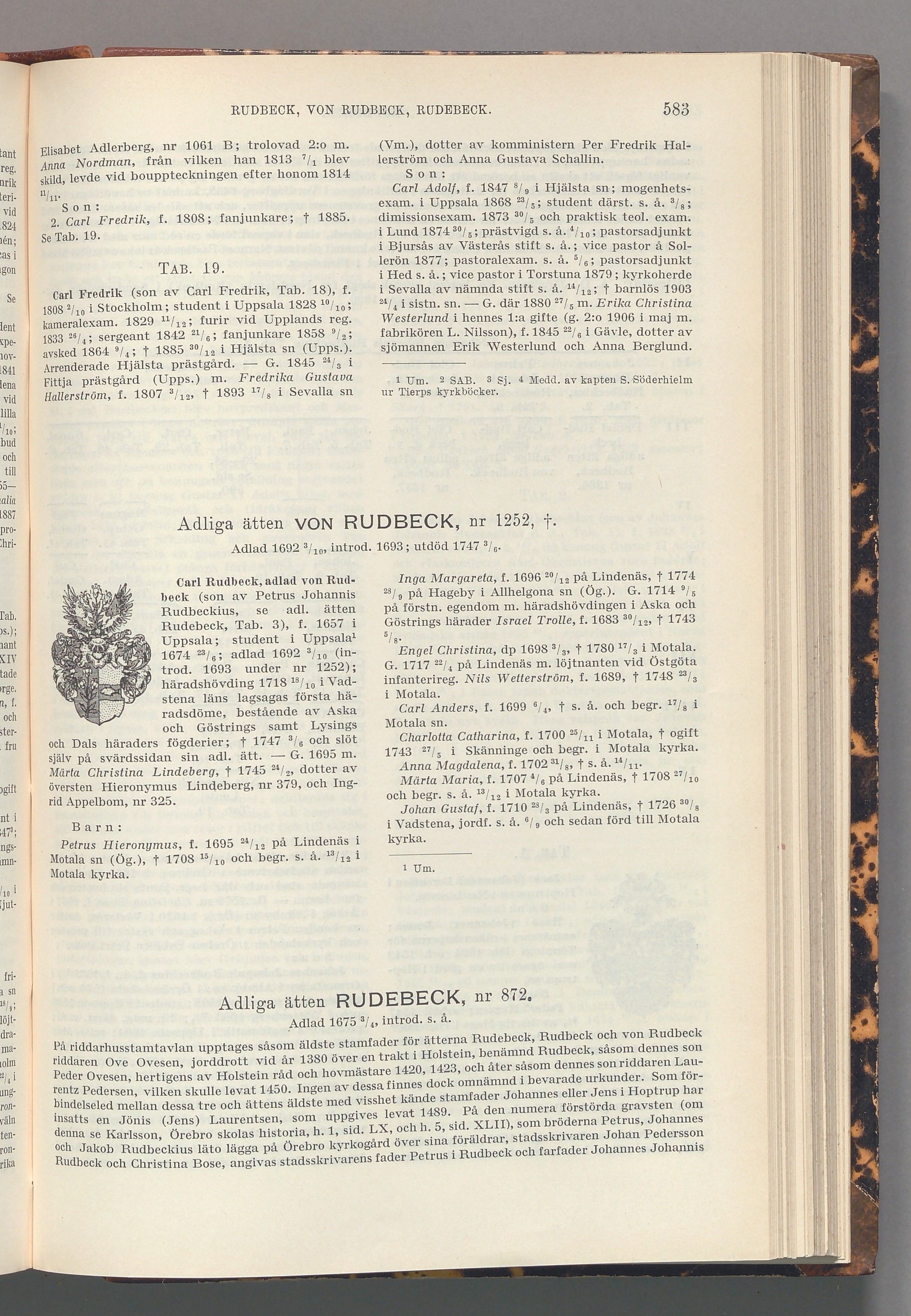 Rudbeck: originalets tryckta släkttavla, band 6, sida 583