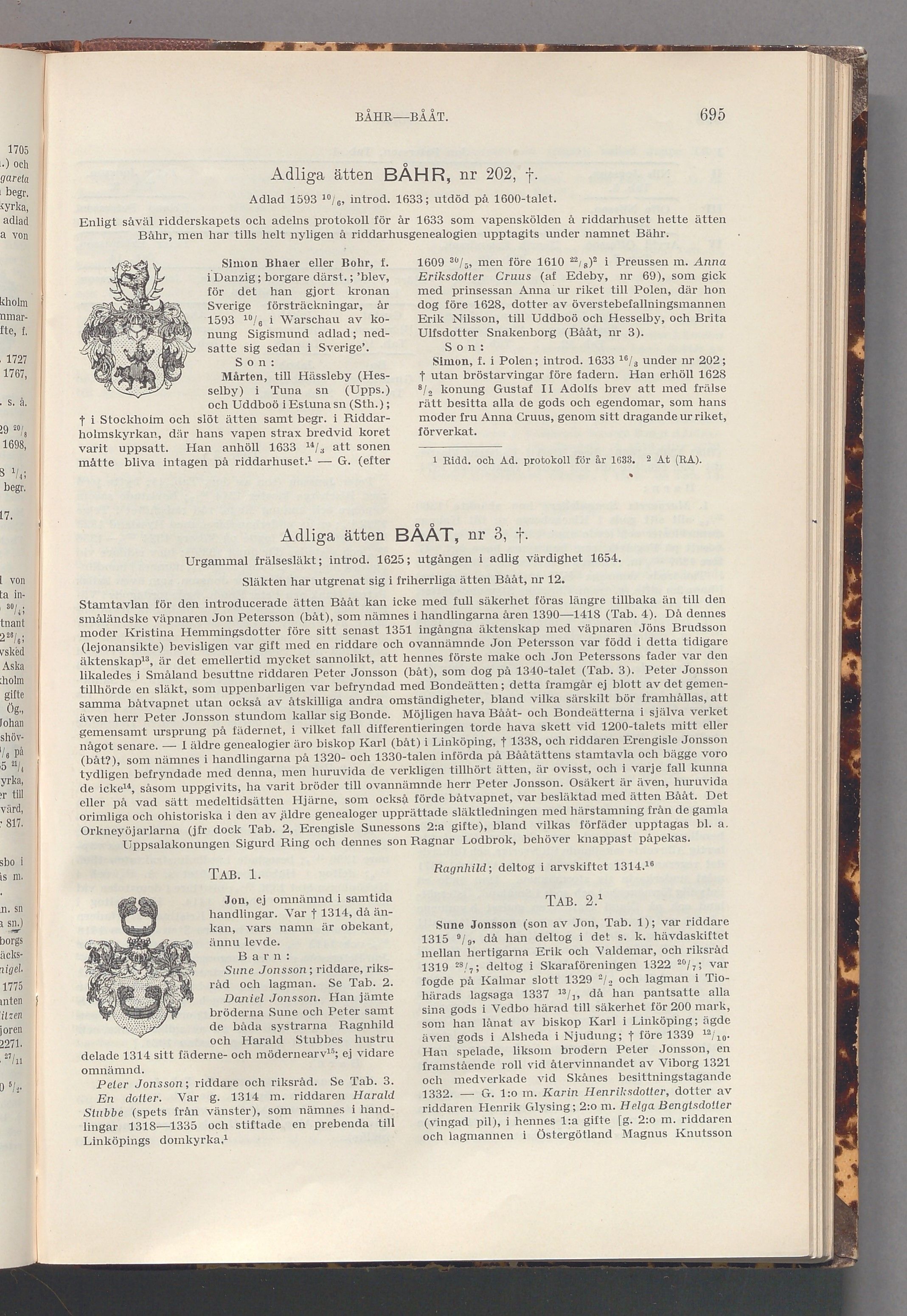 Bååt: originalets tryckta släkttavla, band 1, sida 695