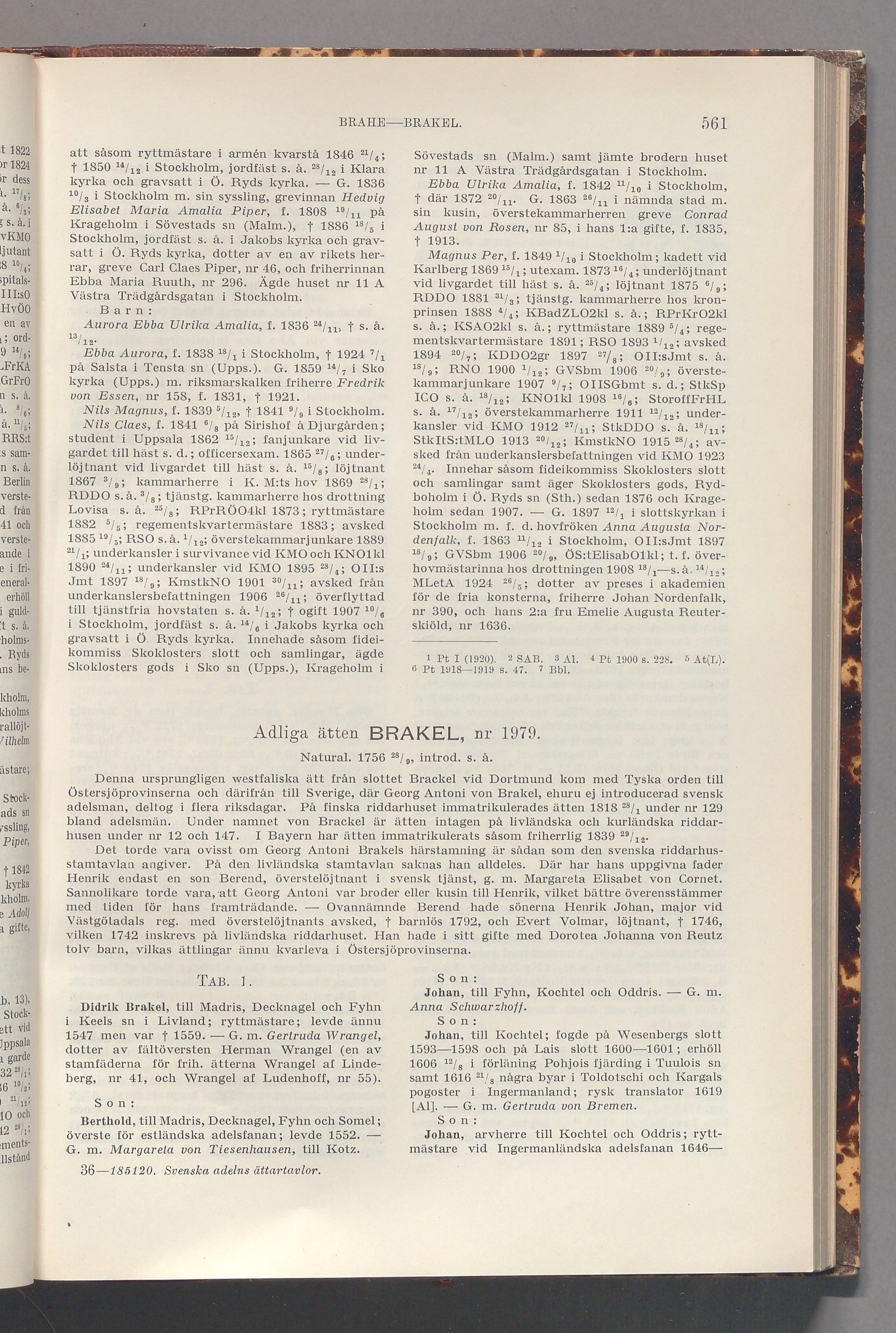 Brahe: originalets tryckta släkttavla, band 1, sida 561