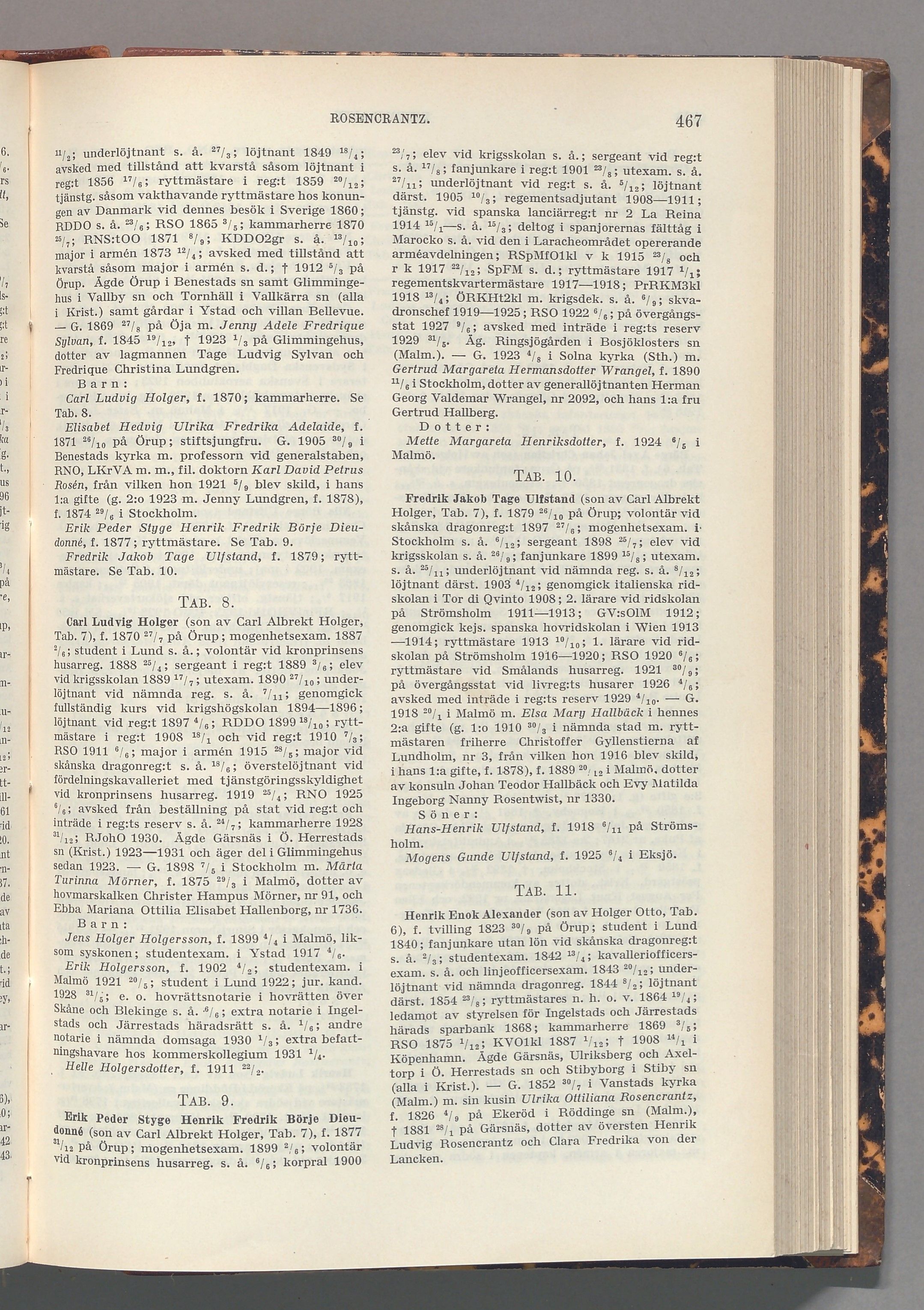 Rosencrantz: originalets tryckta släkttavla, band 6, sida 467