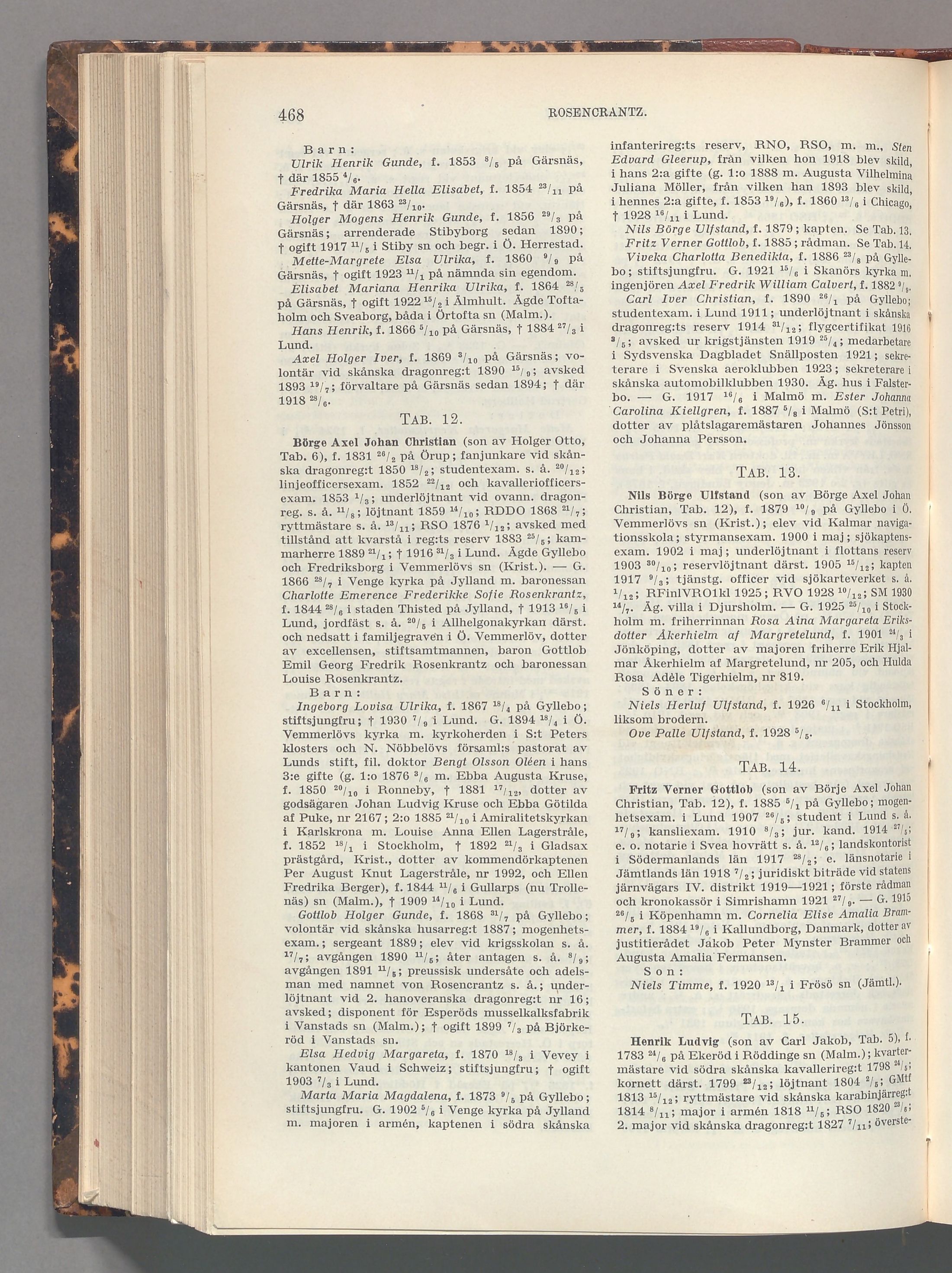 Rosencrantz: originalets tryckta släkttavla, band 6, sida 468