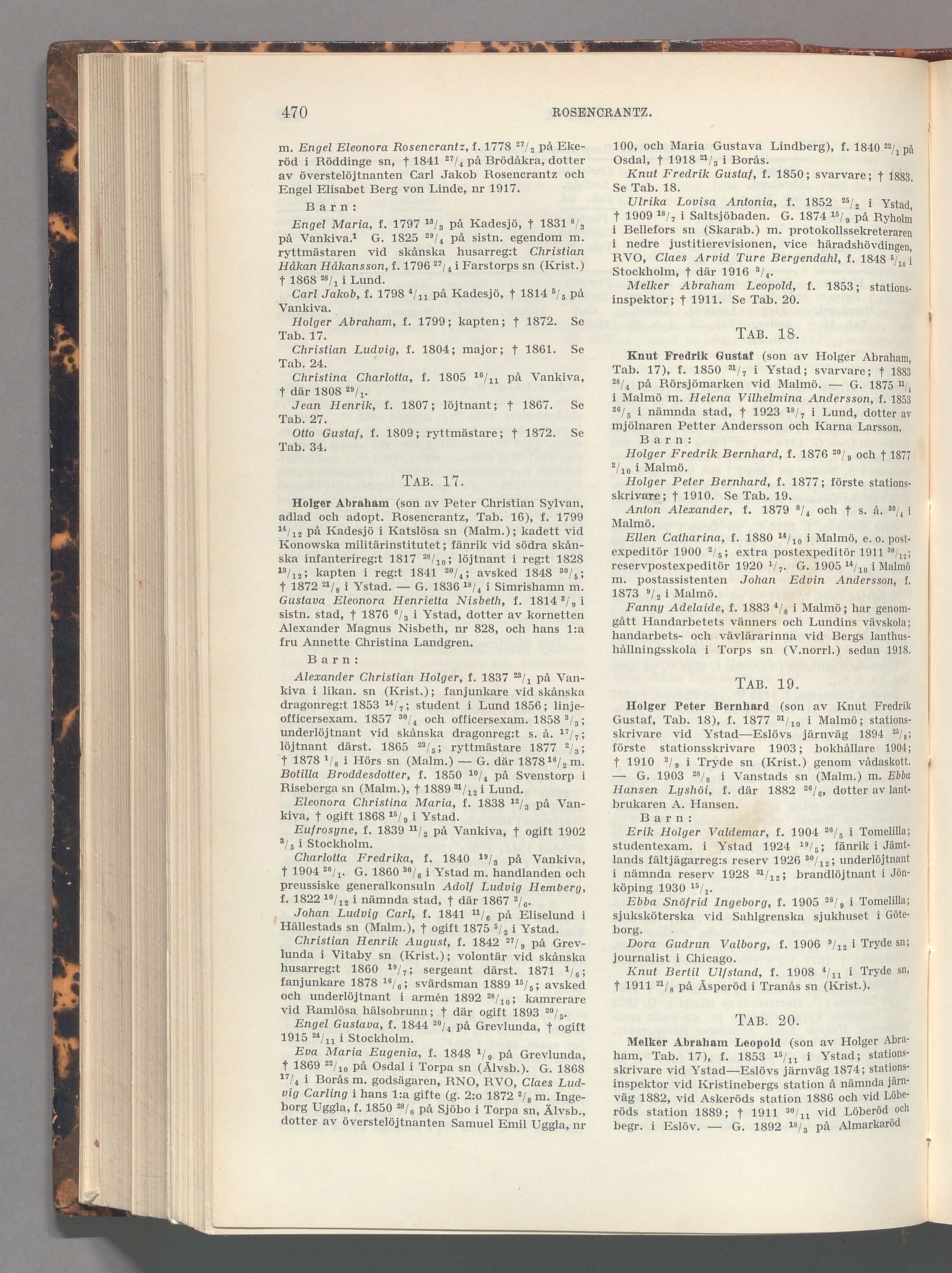 Rosencrantz: originalets tryckta släkttavla, band 6, sida 470