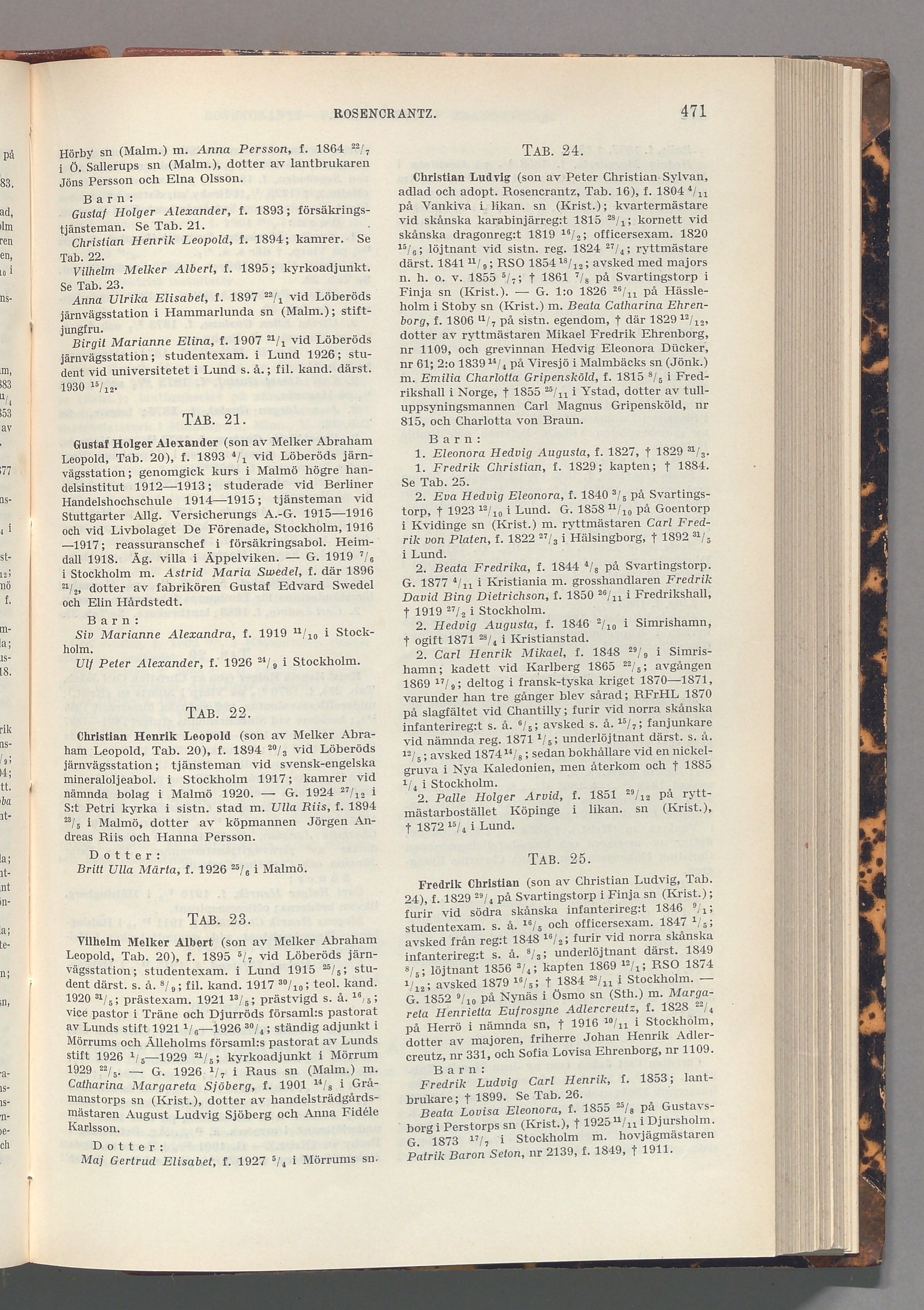 Rosencrantz: originalets tryckta släkttavla, band 6, sida 471