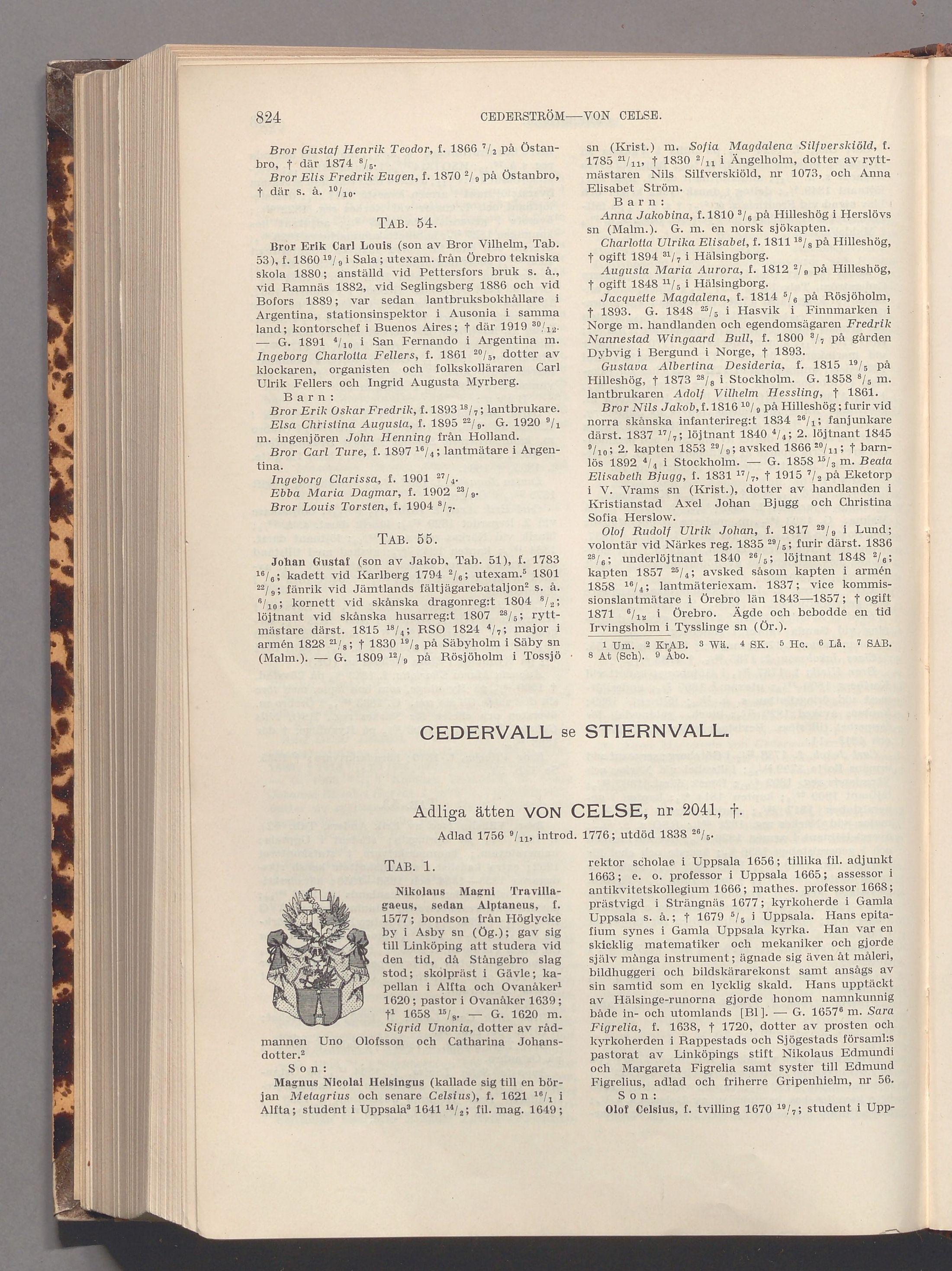 Cederström: originalets tryckta släkttavla, band 1, sida 824
