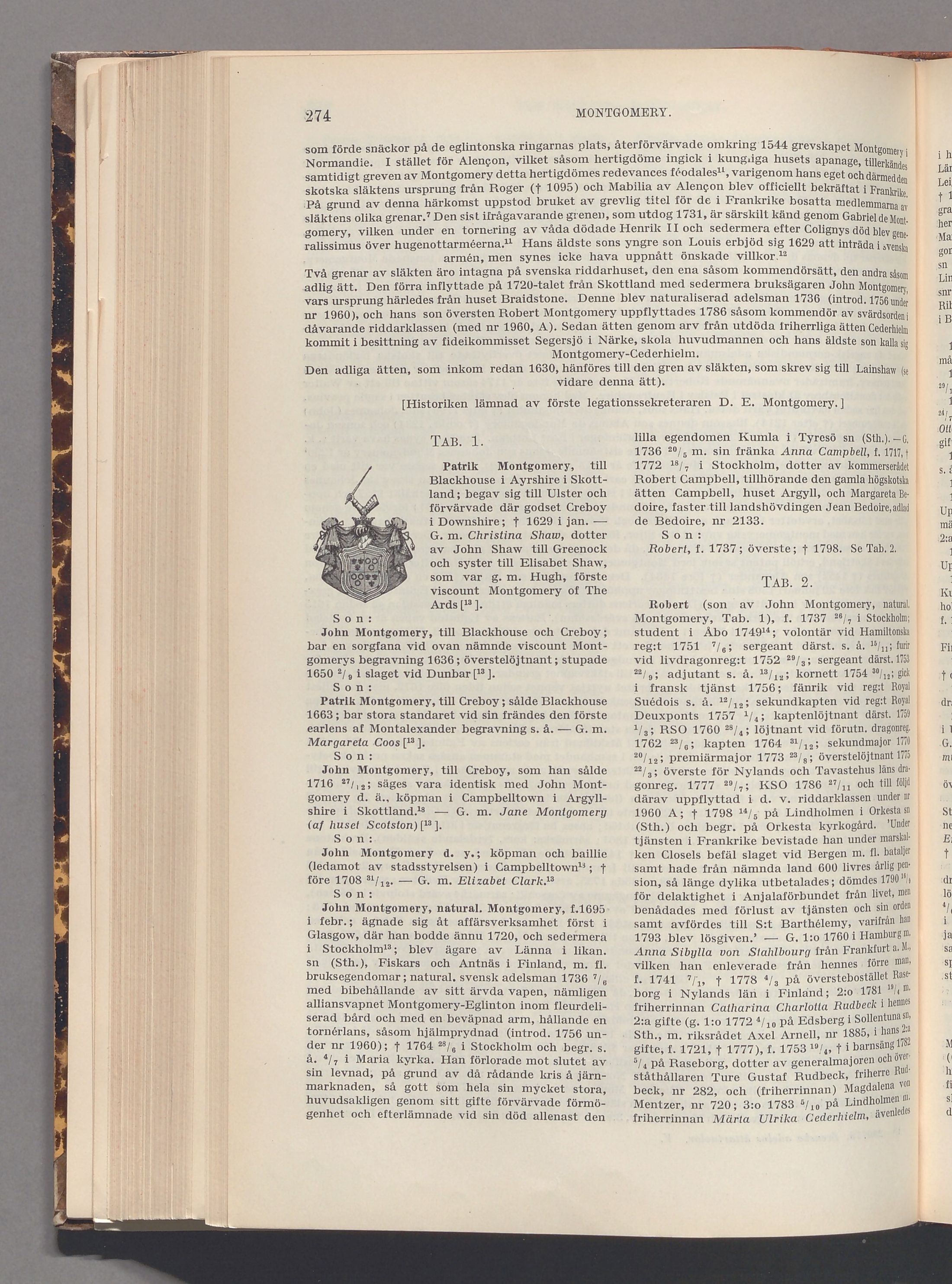Montgomery: originalets tryckta släkttavla, band 5, sida 274