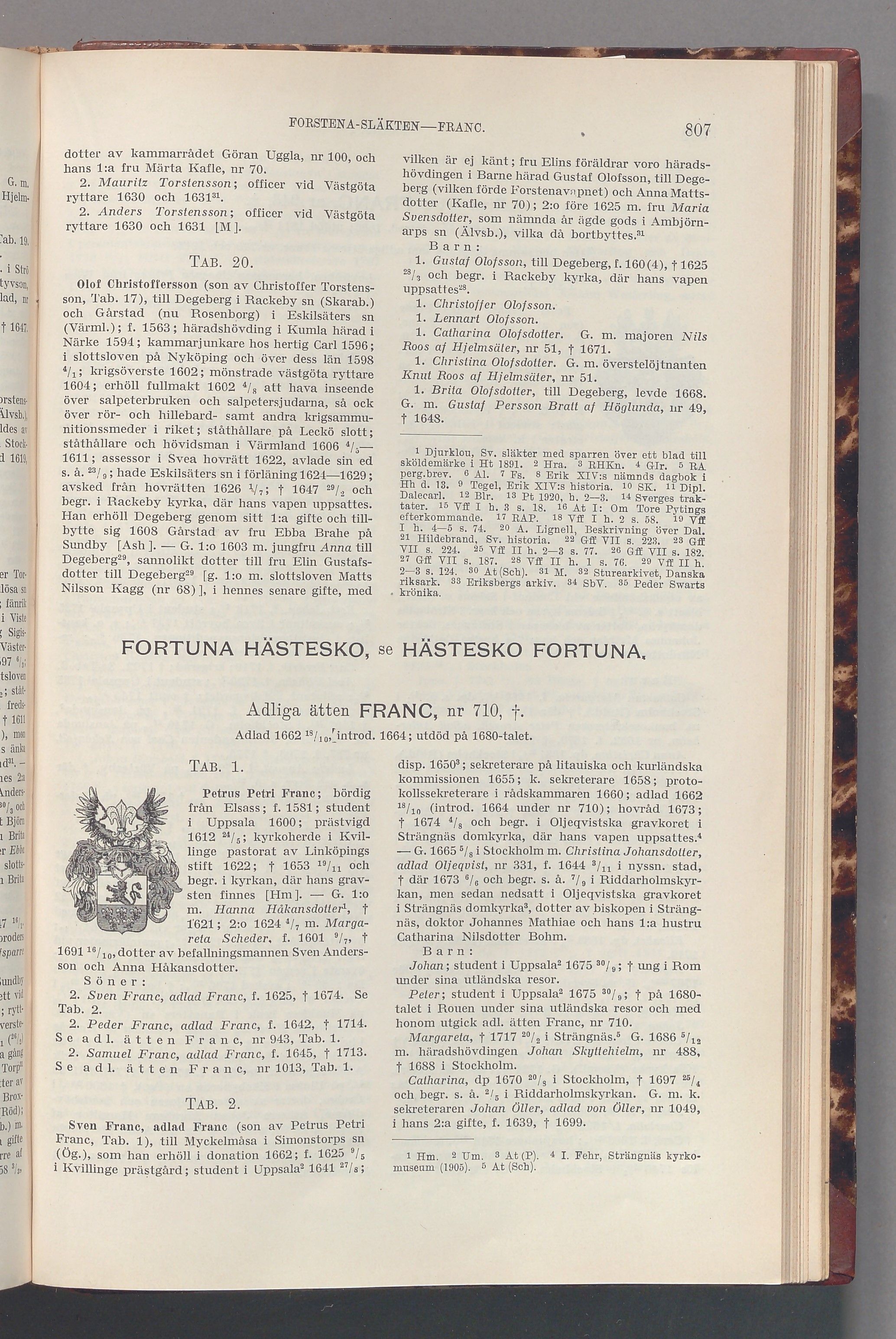 Forstenasläkten: originalets tryckta släkttavla, band 2, sida 807