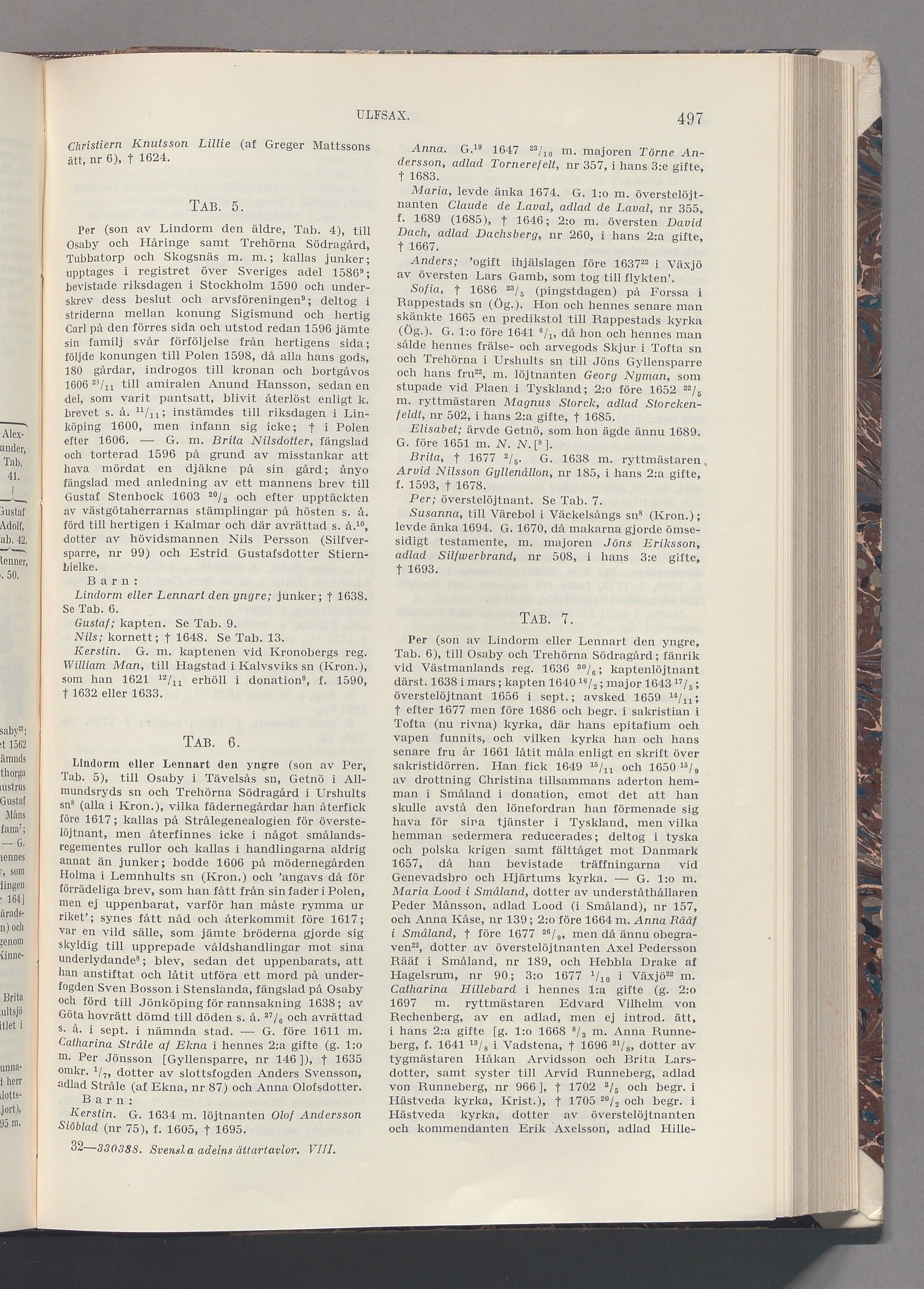 Ulfsax: originalets tryckta släkttavla, band 8, sida 497